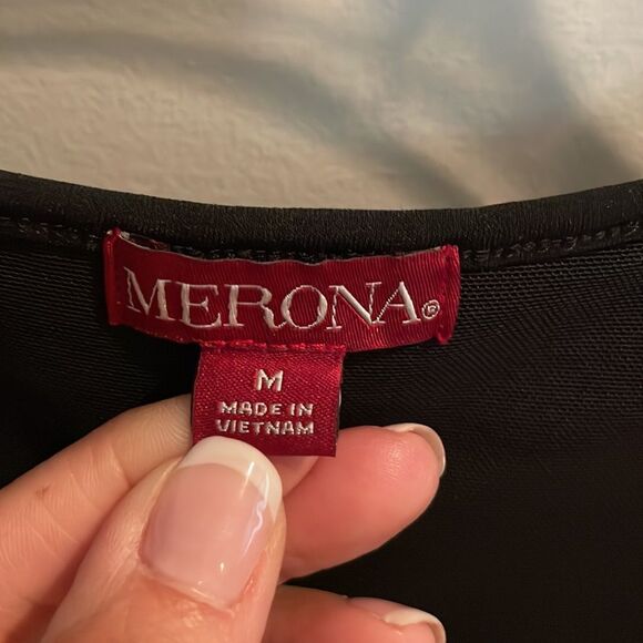 Merona Black cross front dress - size M - Picture 4 of 4